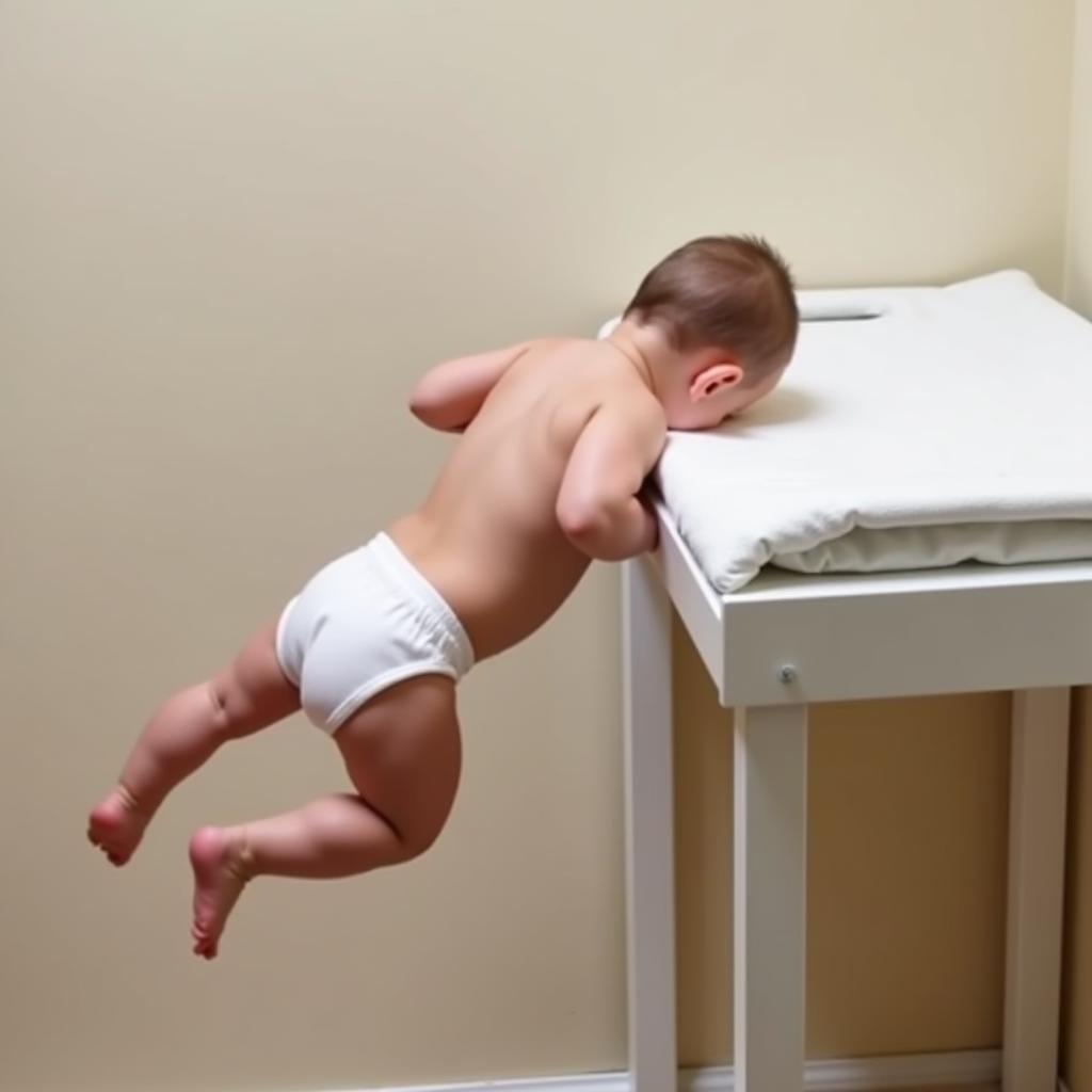 Baby falling from a changing table