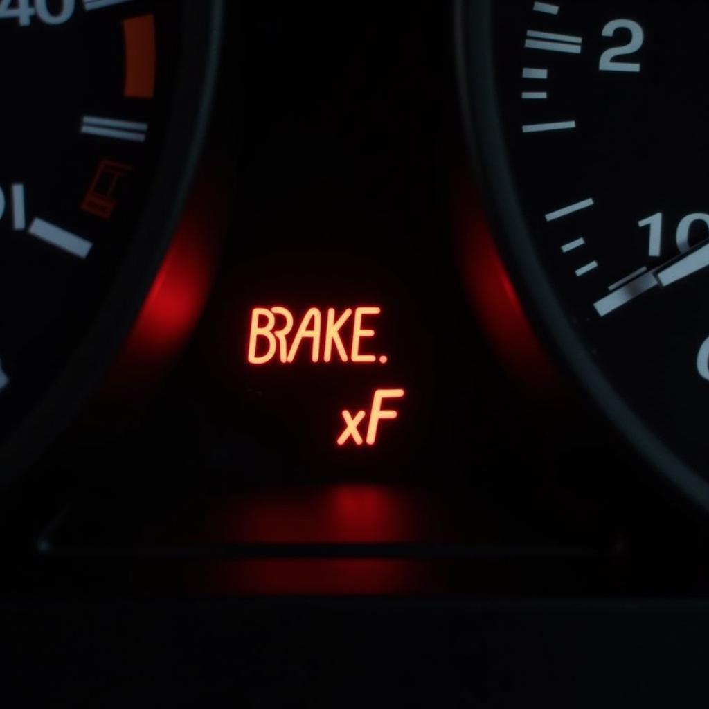 BMW 320d Dashboard with Brake Fluid Warning Light On