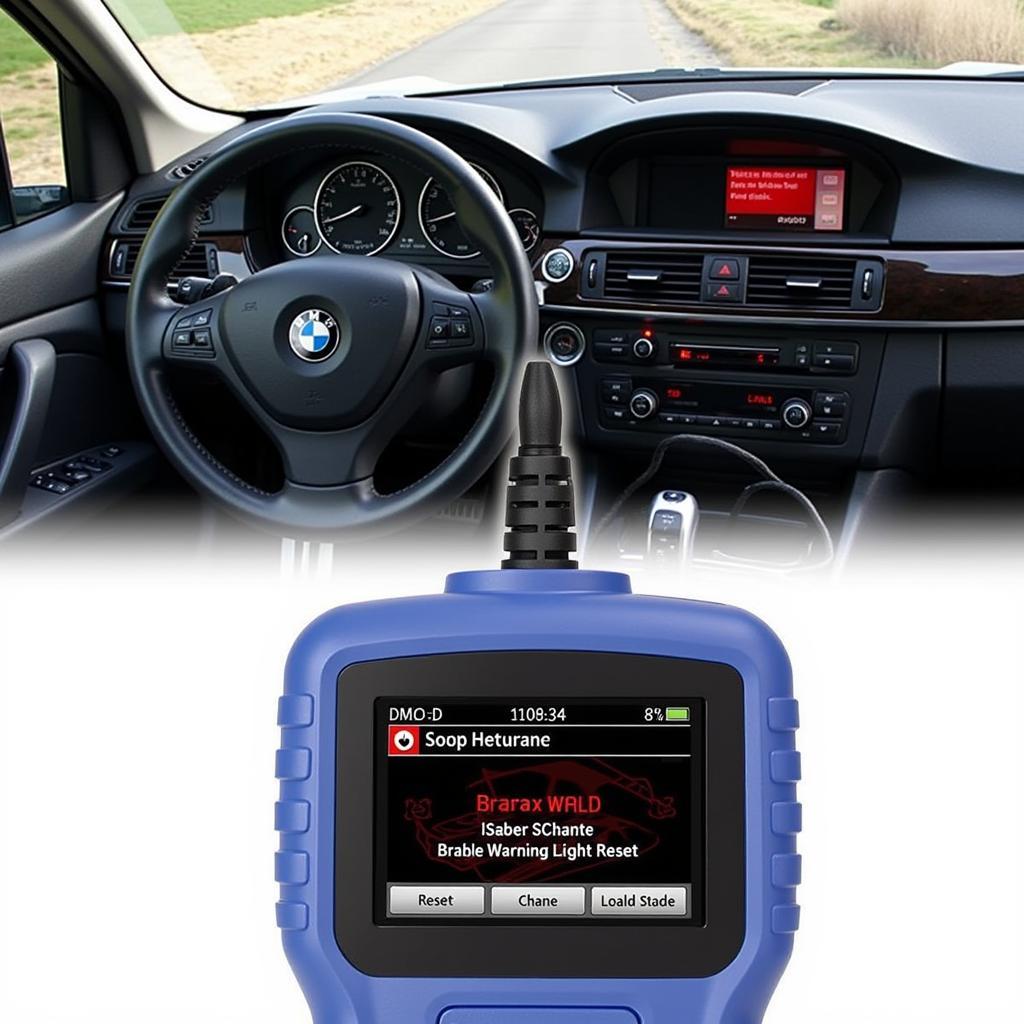 Resetting the brake pad warning light using a diagnostic scanner on a BMW 320d