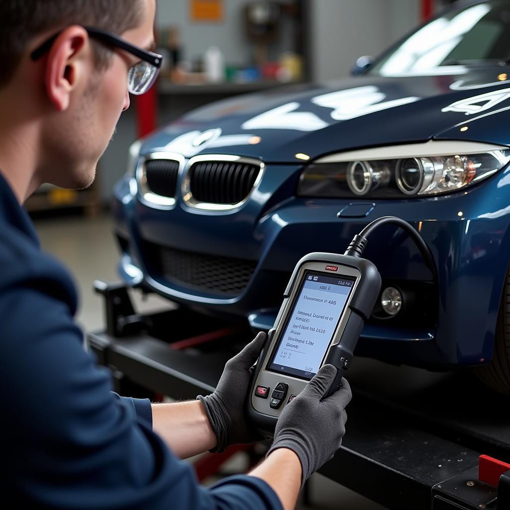 BMW ABS Diagnostic Scanner in Use