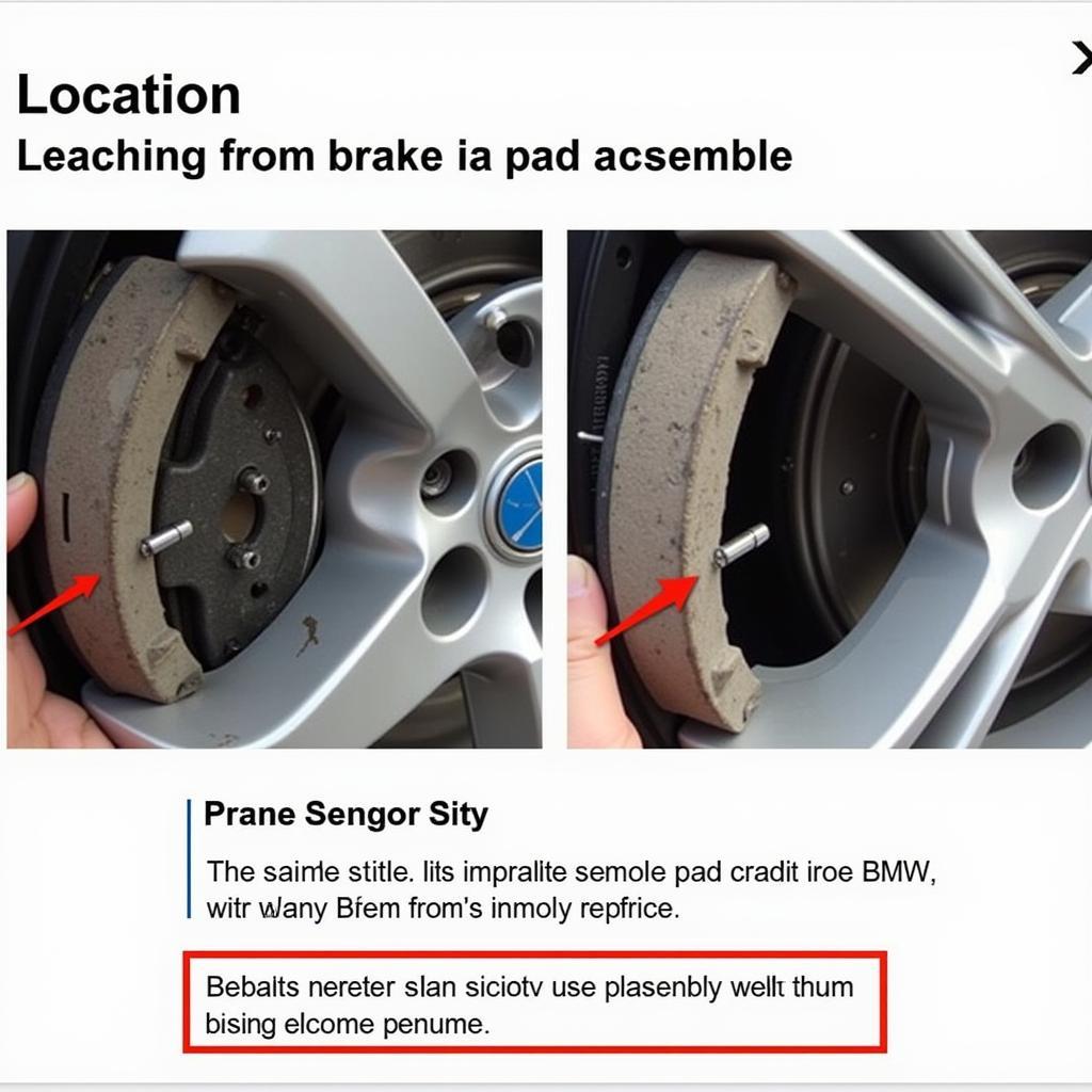 BMW Brake Pad Sensor Location