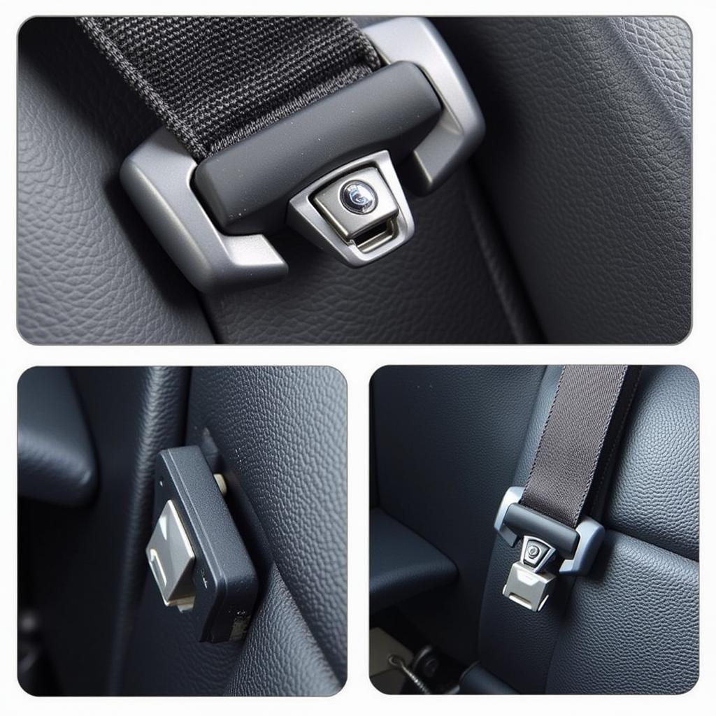 BMW E83 Seat Belt Buckle Close Up