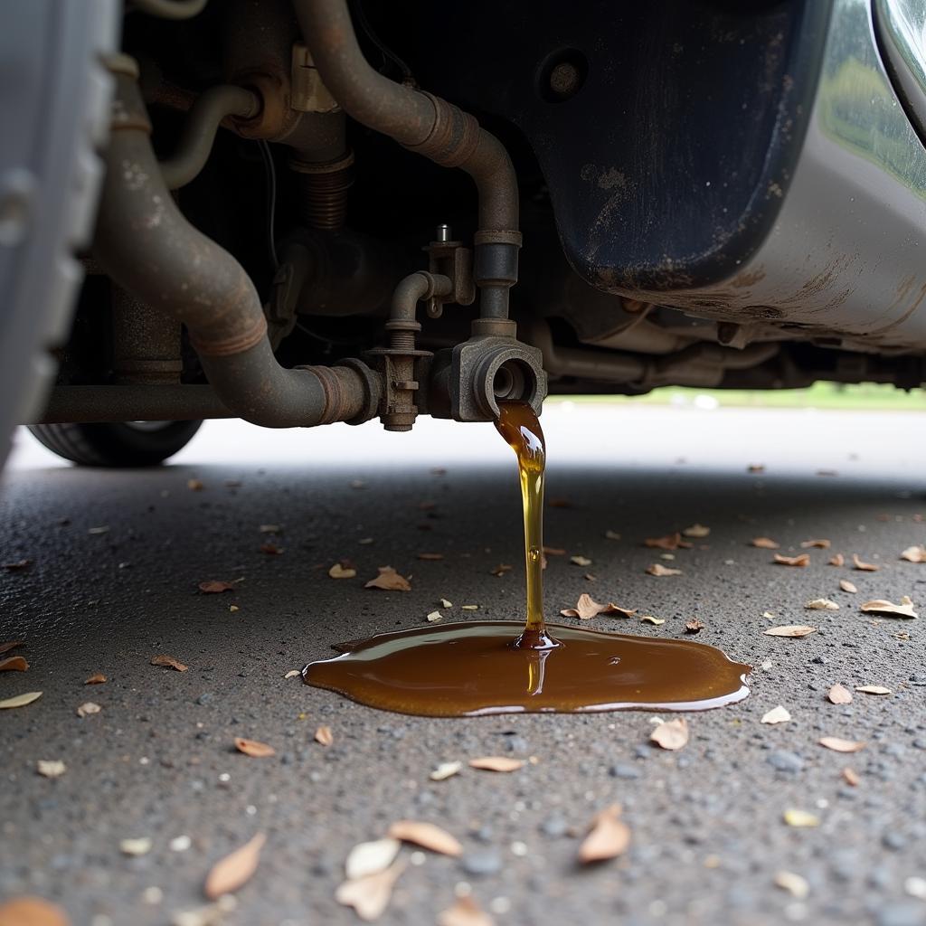 Brake fluid leak under car