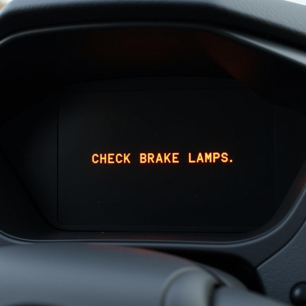 2012 Ford Focus Brake Light Bulb Fault Message Display