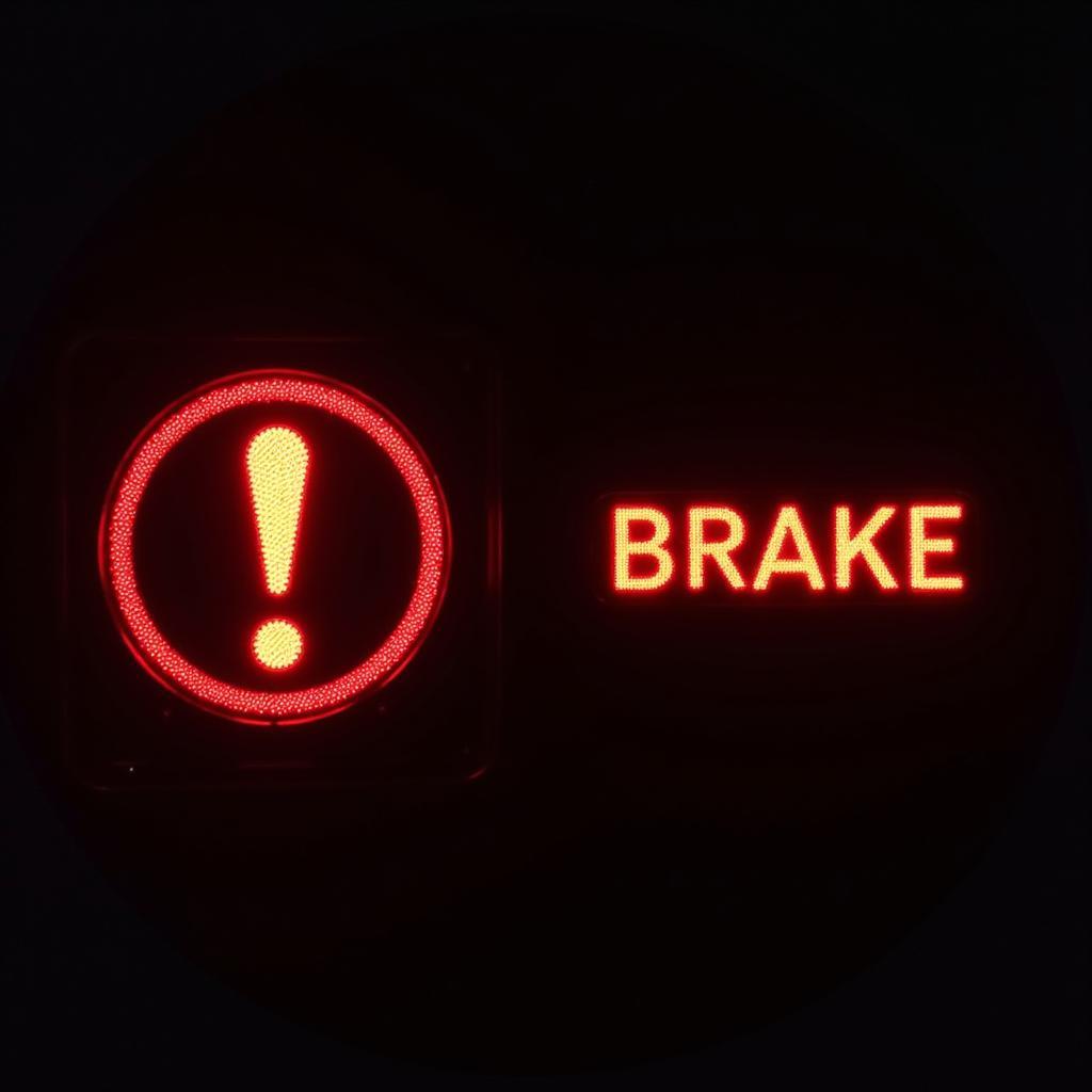 Brake pad warning light symbols