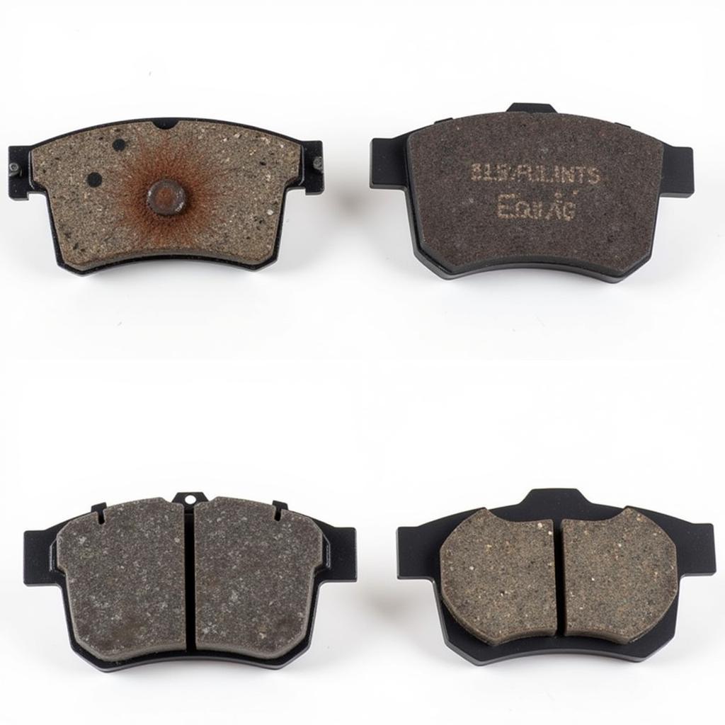 Worn brake pad with sensor