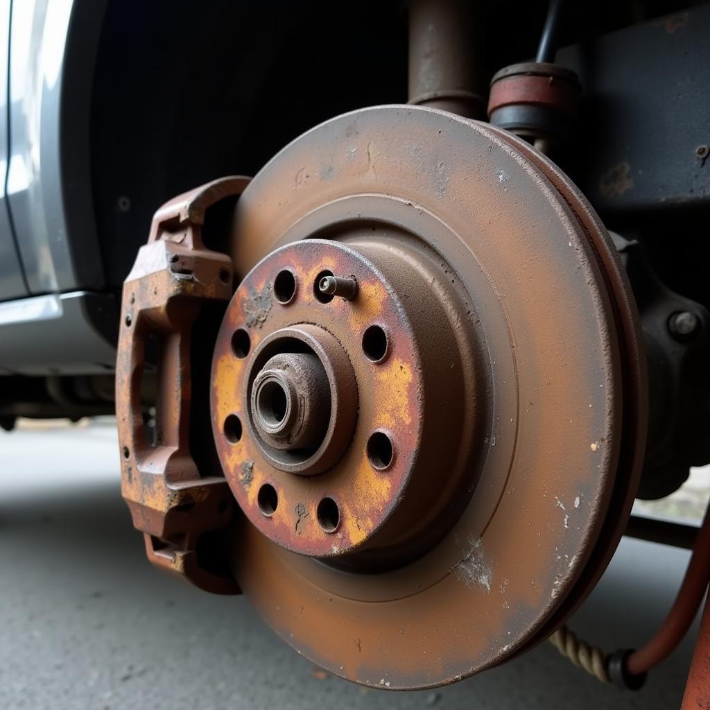 Worn Brake Pads and Rotors