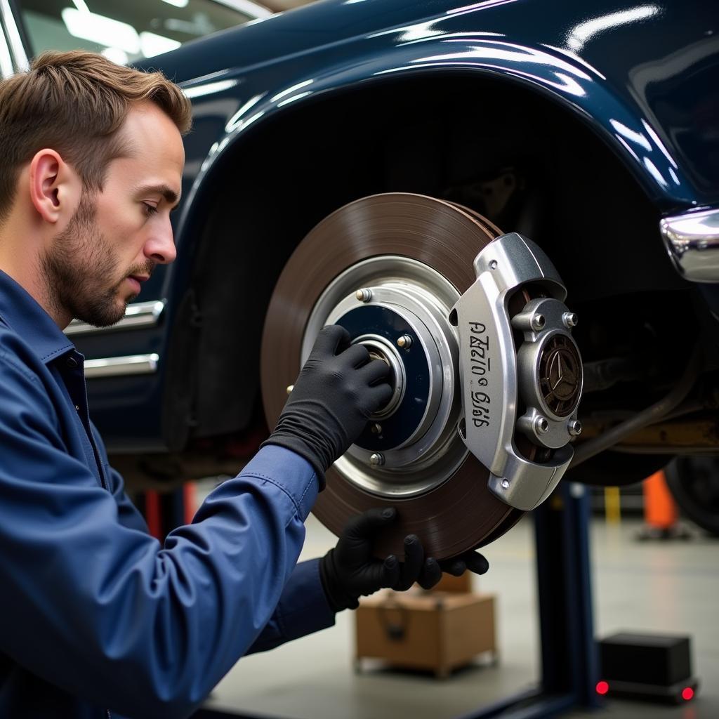 Inspecting the Brake System of a 560SL