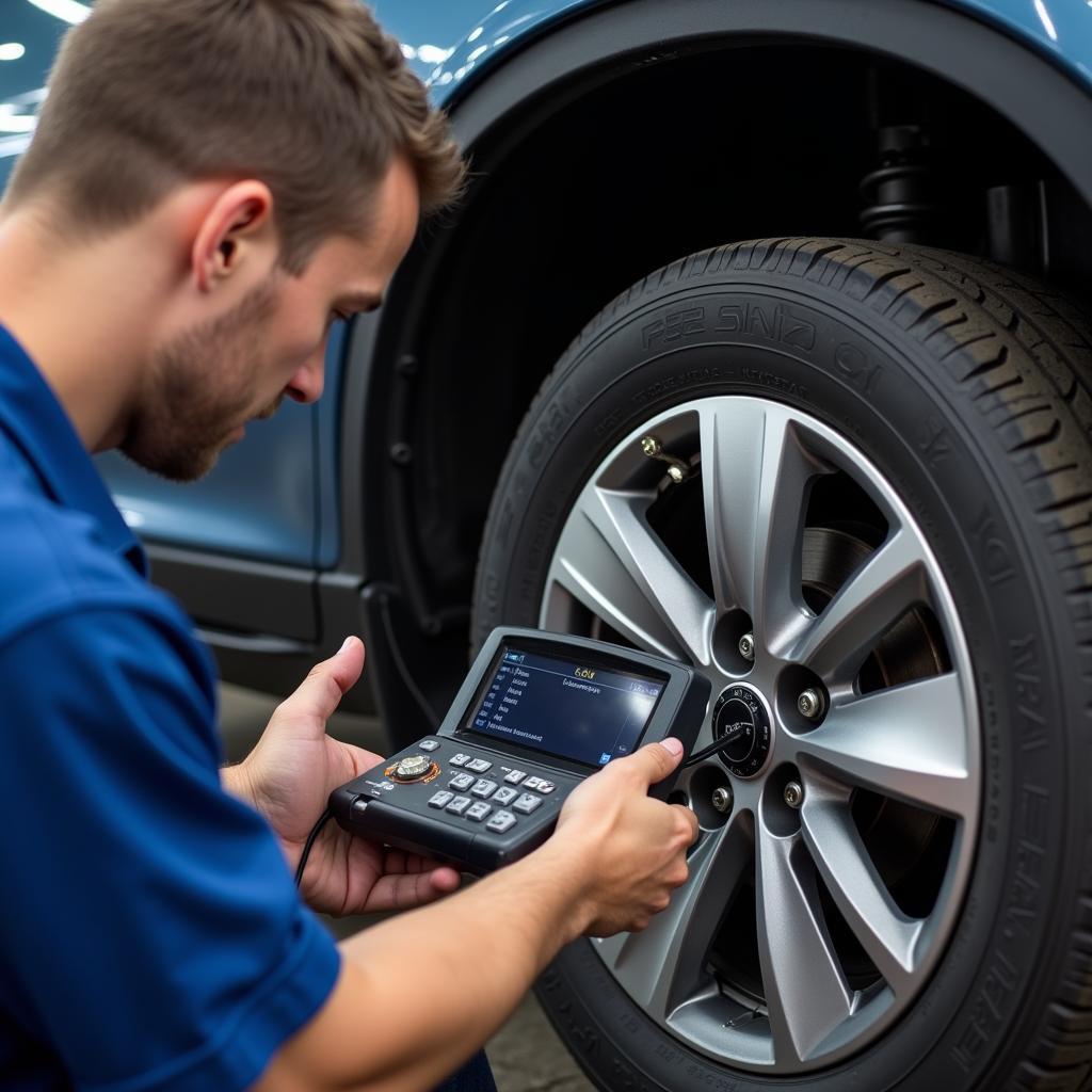 Brake System Inspection by Mechanic