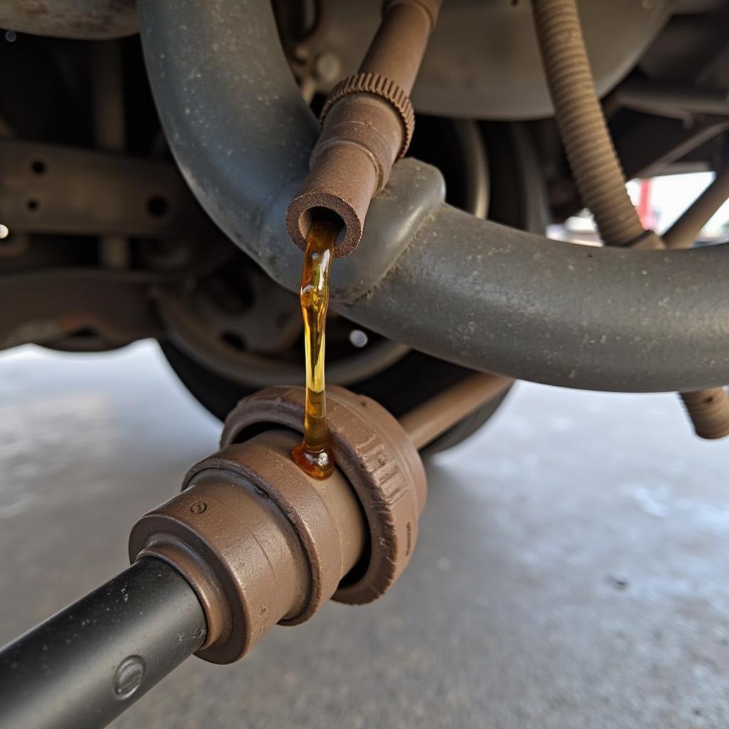 Inspecting for brake system leaks on a 1997 Ford F150