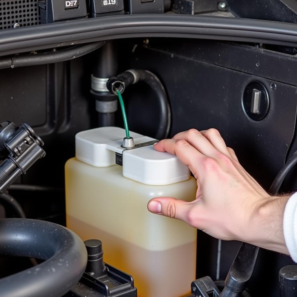 Checking Brake Fluid Level in Car