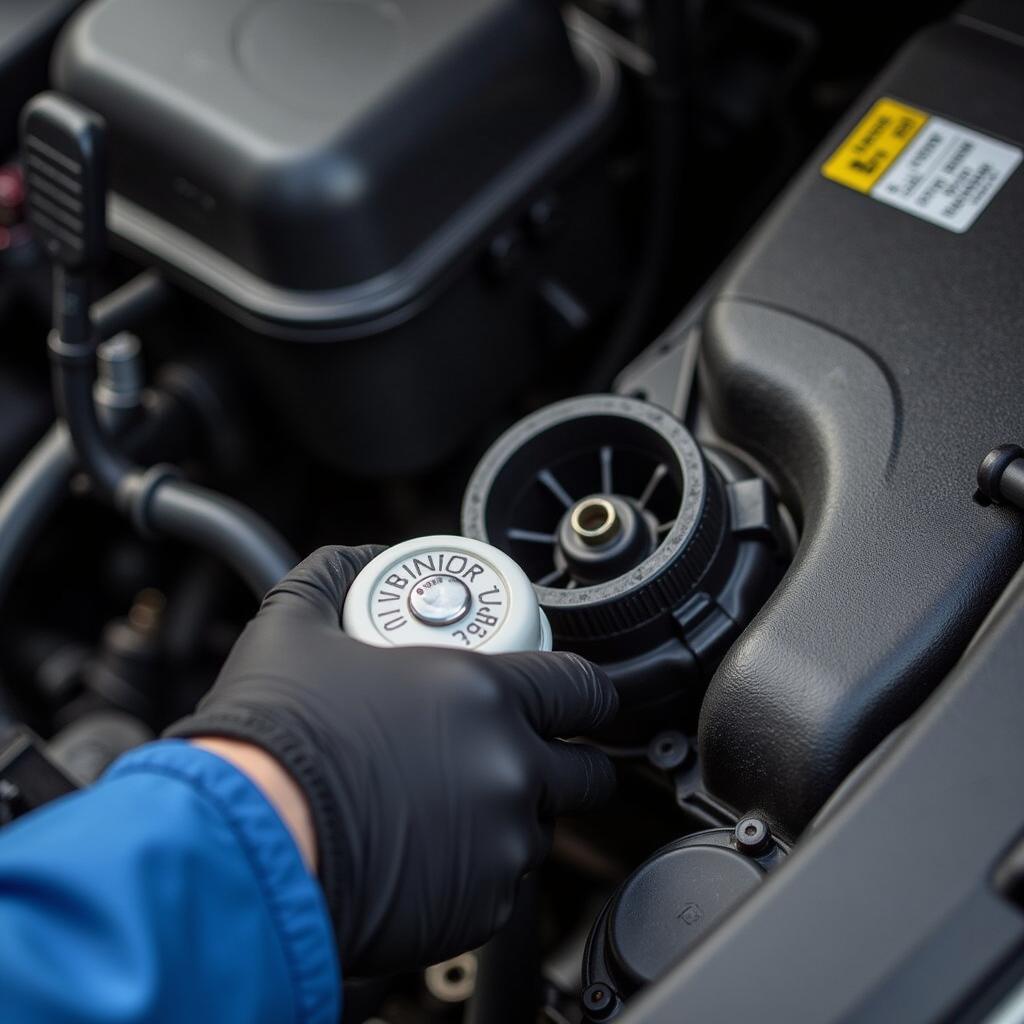 Checking the Brake Fluid Reservoir