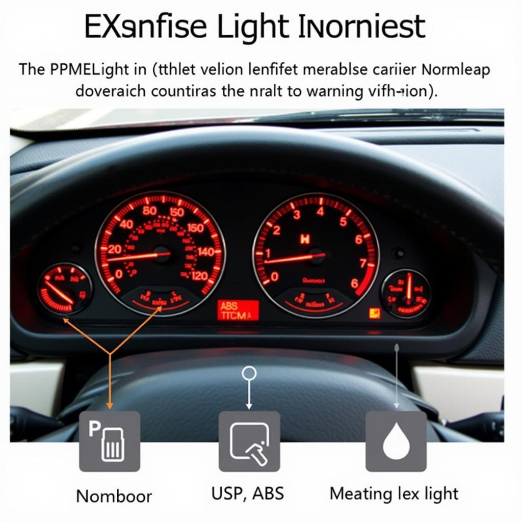 E46 Dashboard with DSC, ABS, and Brake Warning Lights