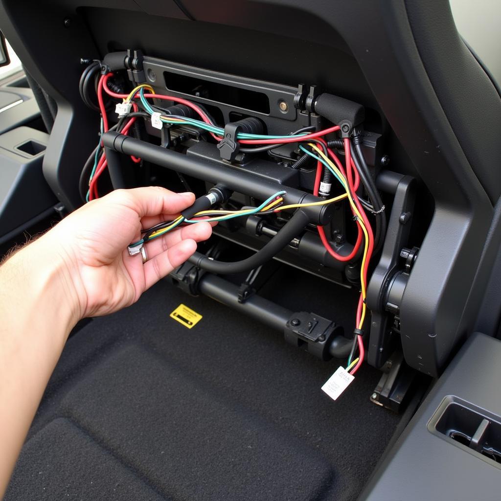 F30 Seat Belt Wiring Harness Under the Seat