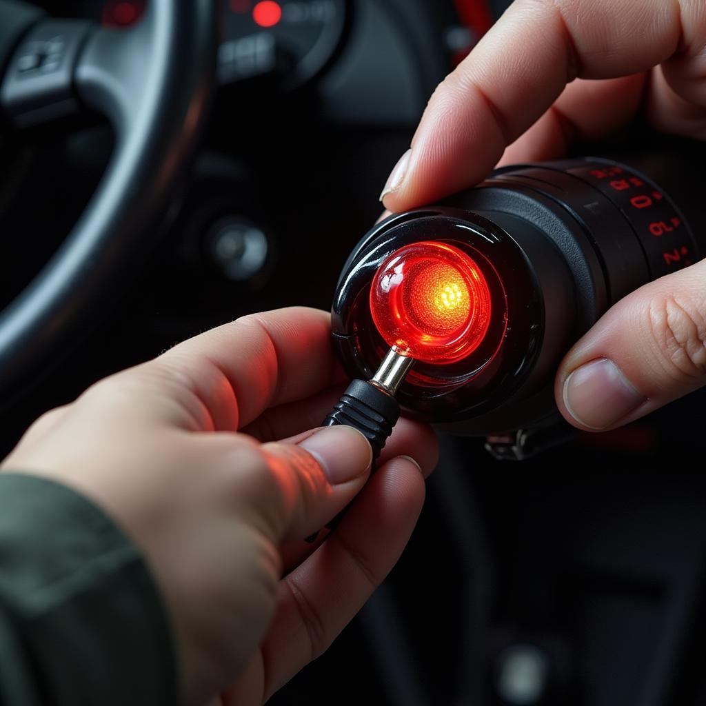 Faulty Brake Light Switch Close Up