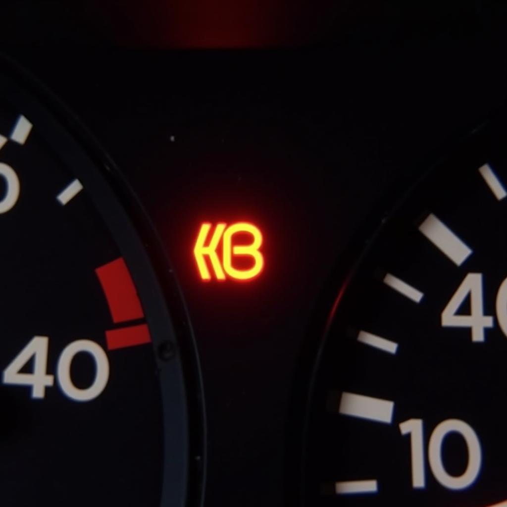 Fiero Dashboard with E-Brake Warning Light