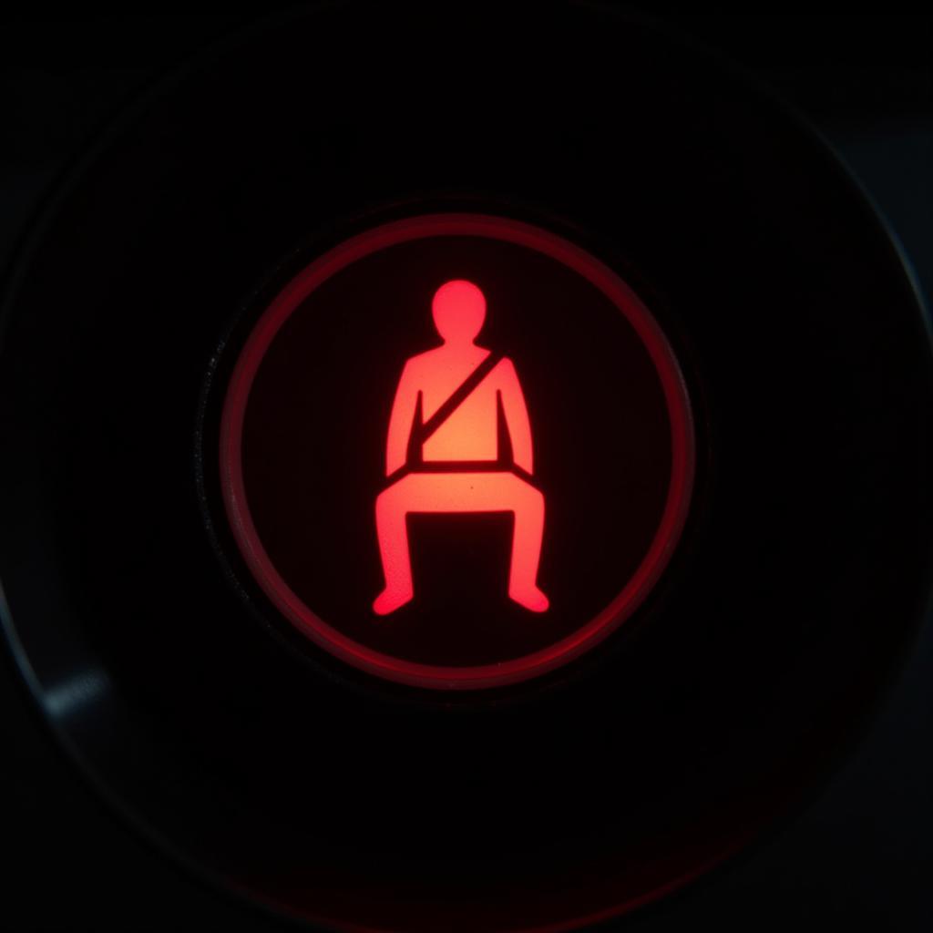 Flex Seat Belt Warning Light on a Dashboard