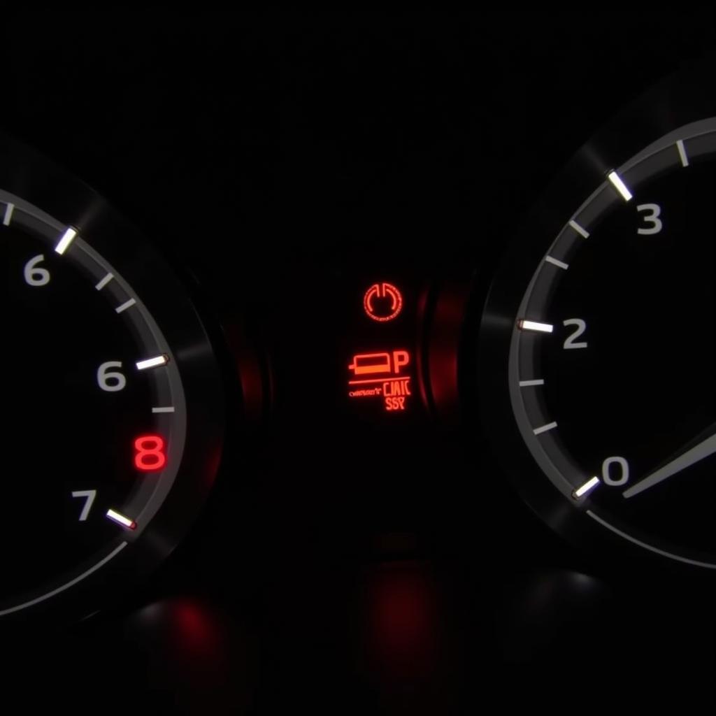 Ford Fusion Hybrid Dashboard with Warning Lights