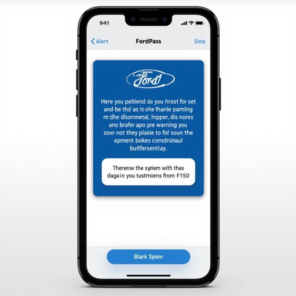 FordPass App Displaying Brake Warning Message