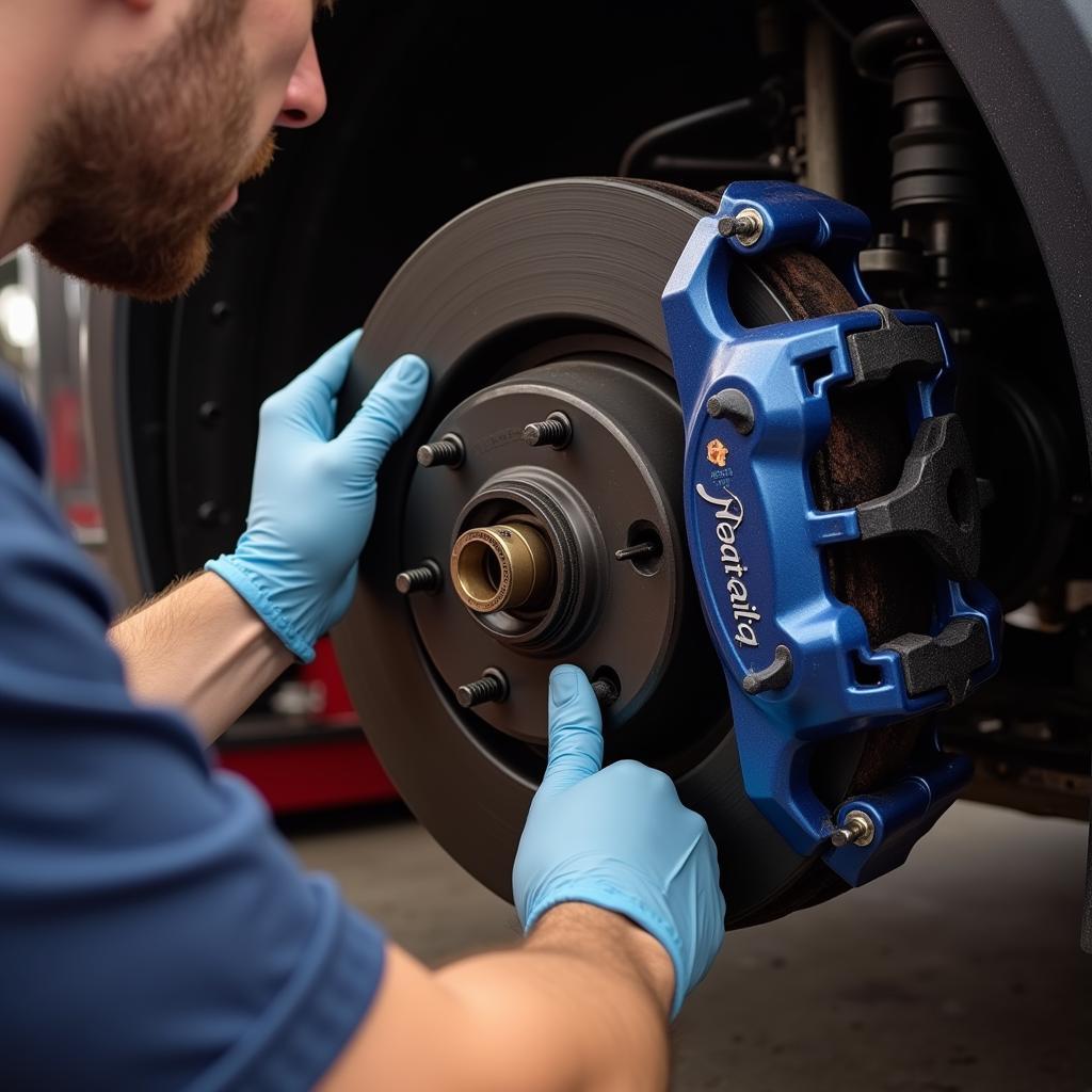 Inspecting the Brake Caliper