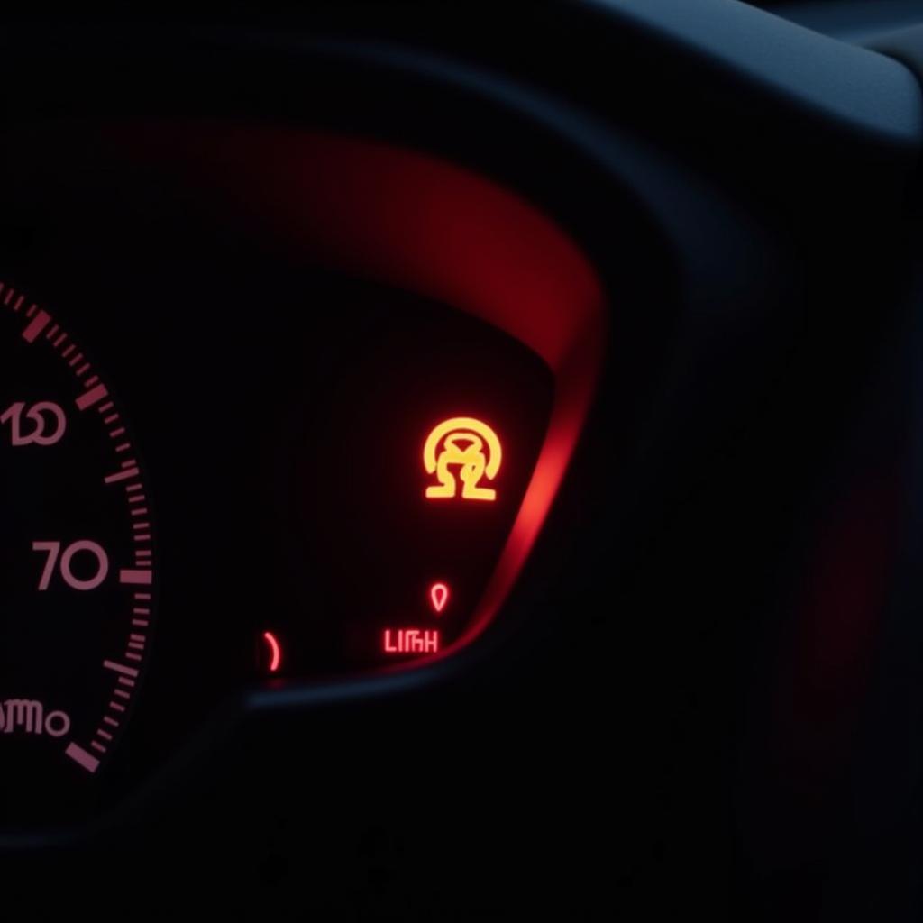 Kia Rondo Dashboard with Brake Warning Light