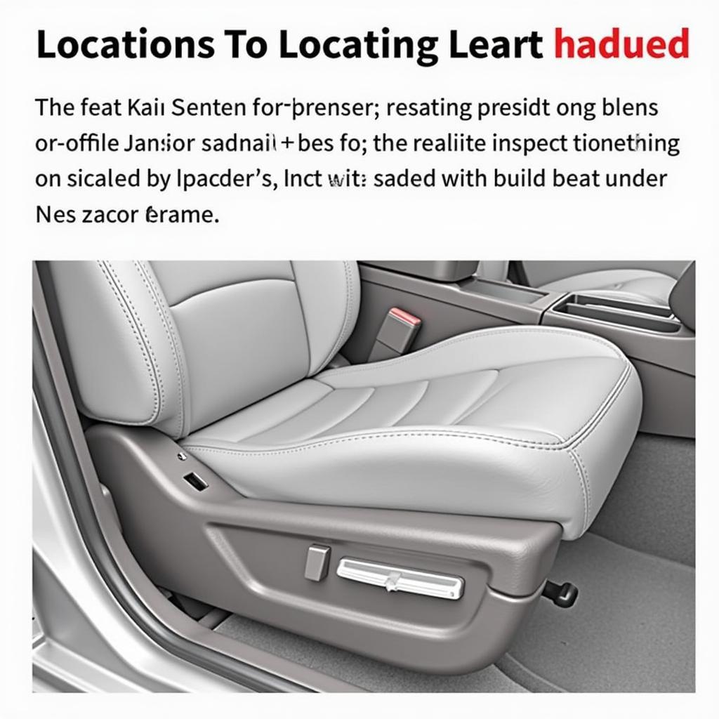 Kia Sorento Passenger Seat OCS Sensor Location