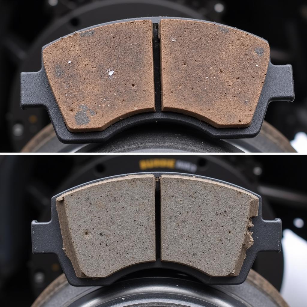 Worn Brake Pads on a Lexus NX200t