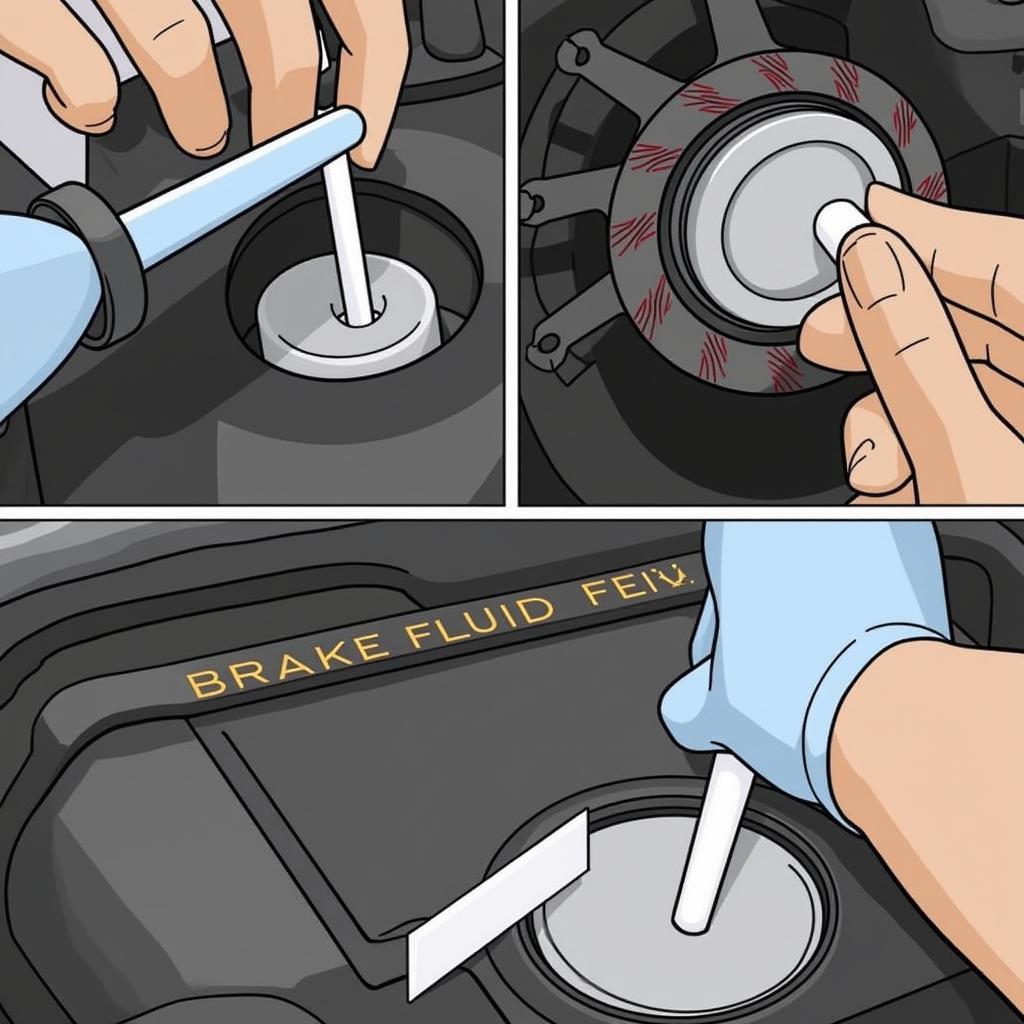 Checking Low Brake Fluid Level in Car