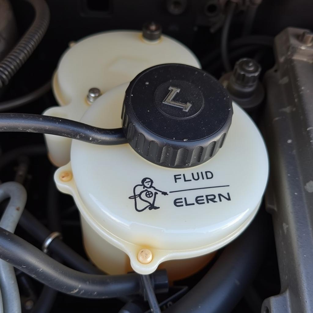 Low brake fluid reservoir in a Lexus RX300