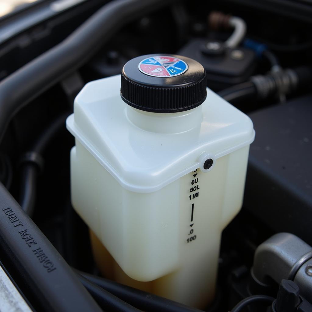 Low Brake Fluid Reservoir in a BMW