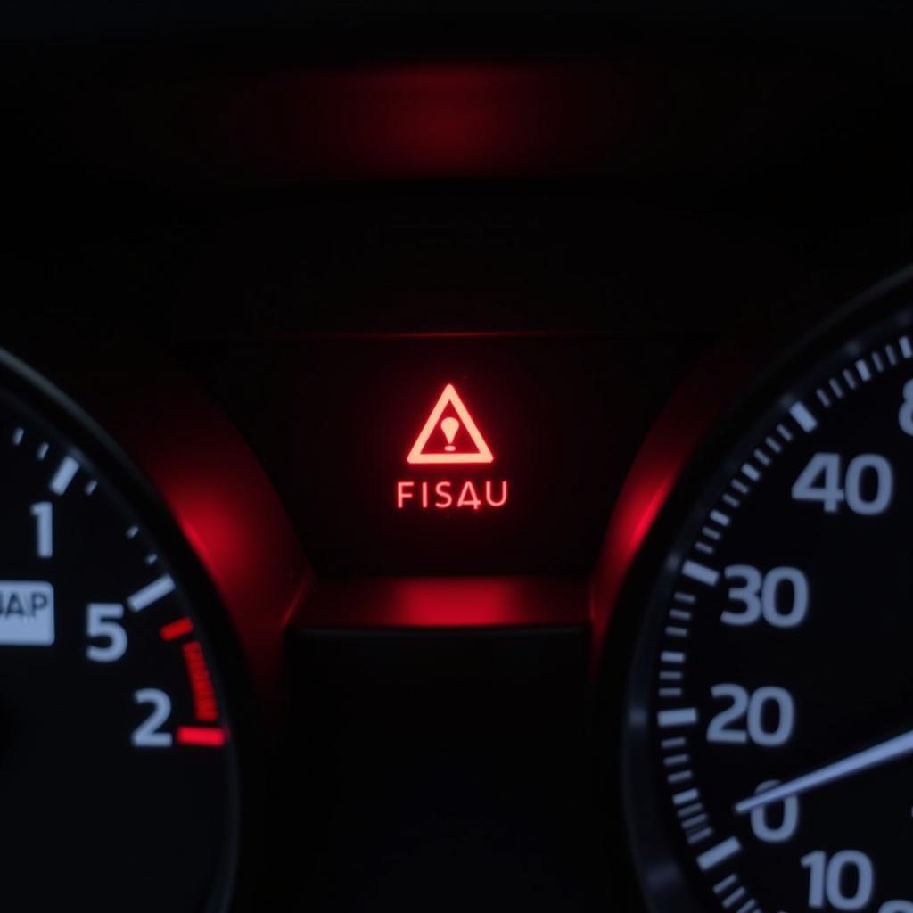 Mazda 6 Dashboard with Brake Warning Light