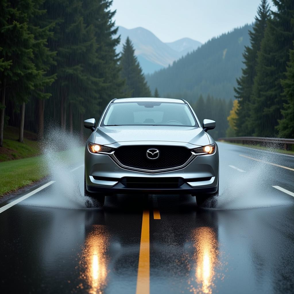 Mazda CX-5 Driving in Rainy Conditions