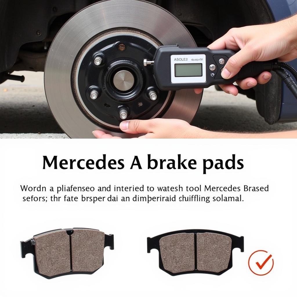 Inspecting Mercedes A Class Brake Pads