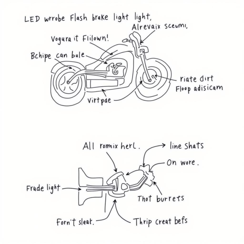 Motorcycle LED Strobe Light Installation Diagram