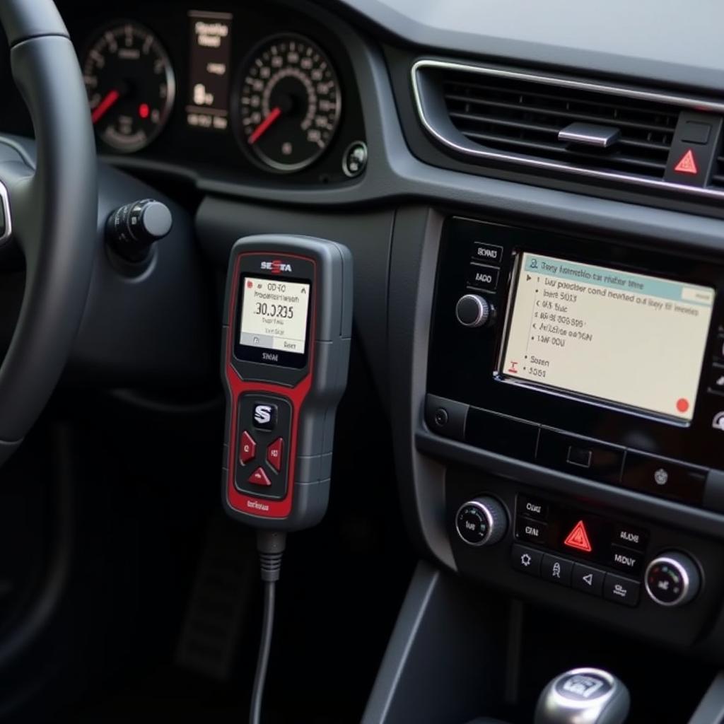 OBD-II Scanner Connected to Seat Ibiza