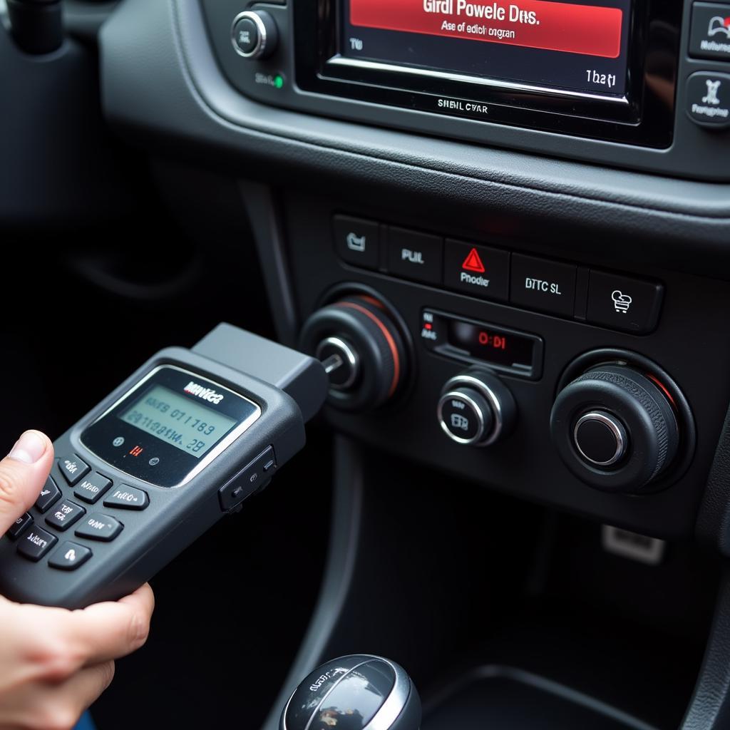 OBD-II Scanner Connected to Seat Leon Cupra