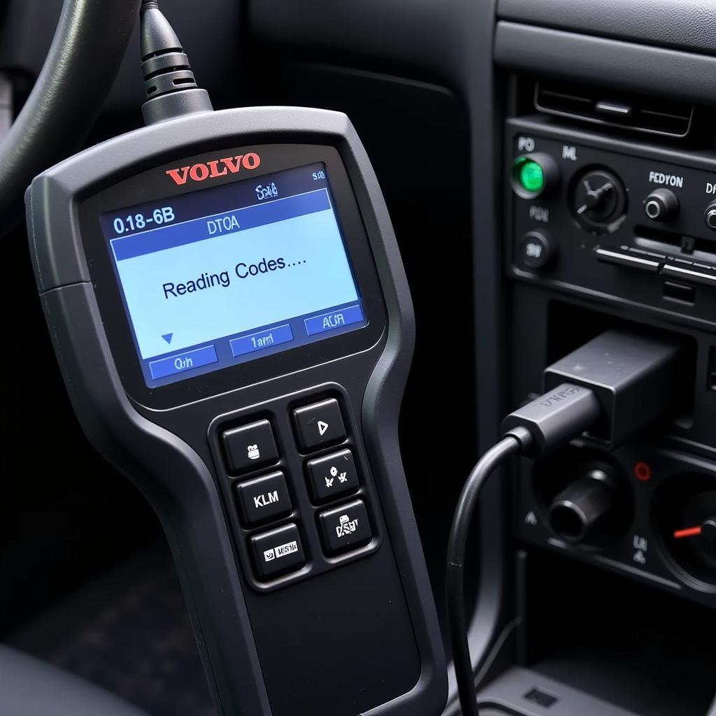 OBD-II Scanner Connected to a Volvo 740