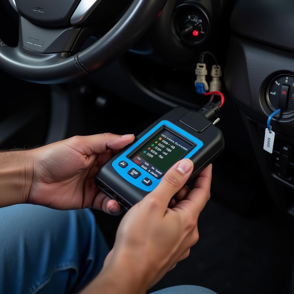 Using an OBD-II scanner to diagnose a Chevy HHR