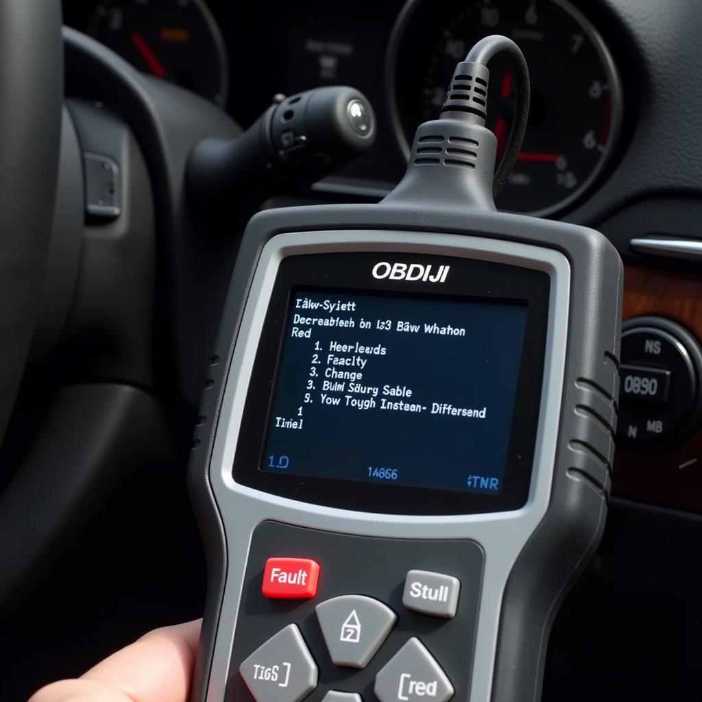 OBD-II Scanner Diagnosing Mercedes E320 Brake Issue