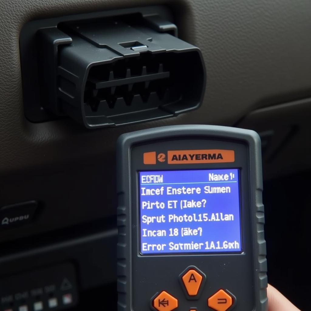 OBD-II Scanner Reading Error Codes