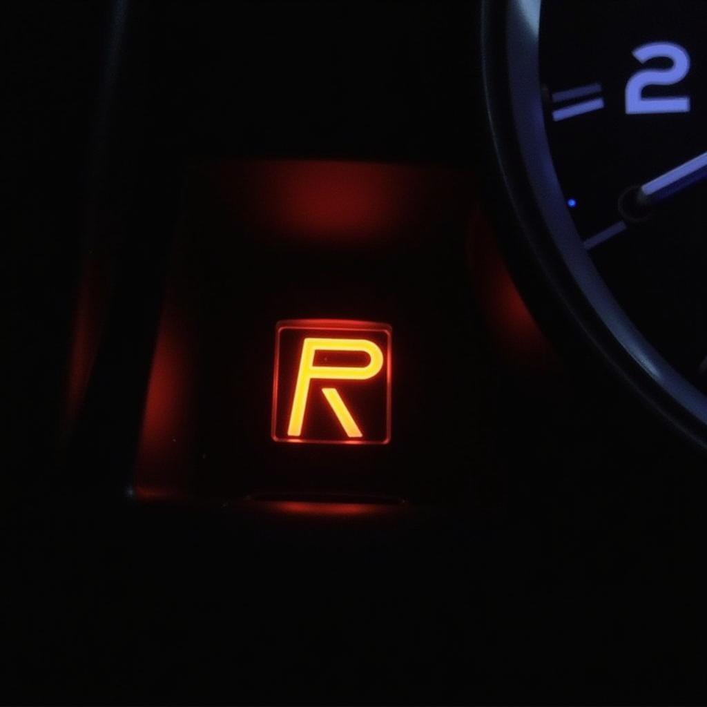 Parking Brake Warning Light on a Car Dashboard