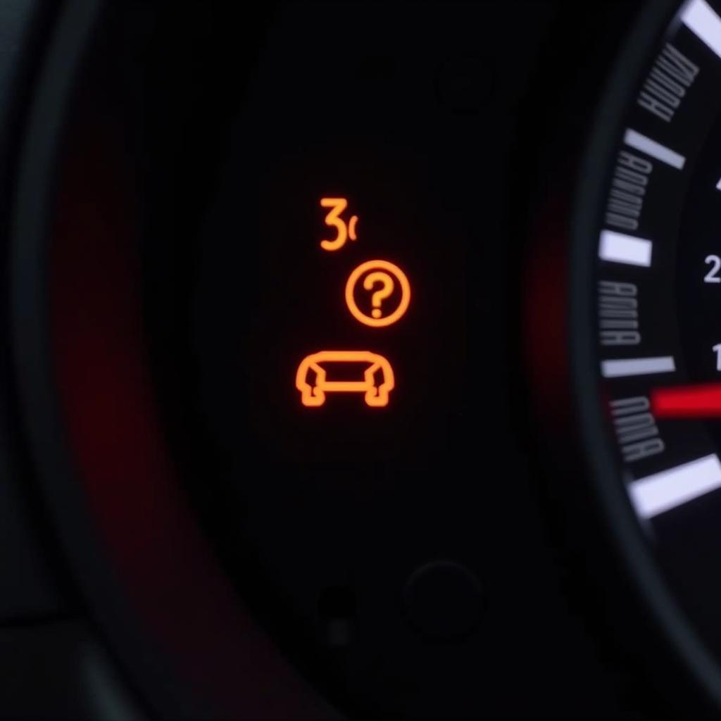 Porsche Cayenne brake pad warning light on dashboard