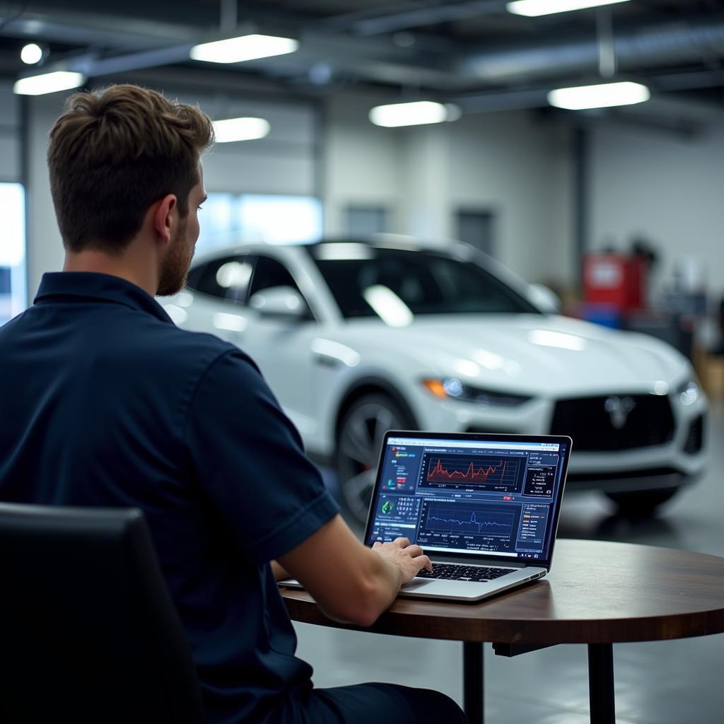 Technician Performing Remote Diagnostics