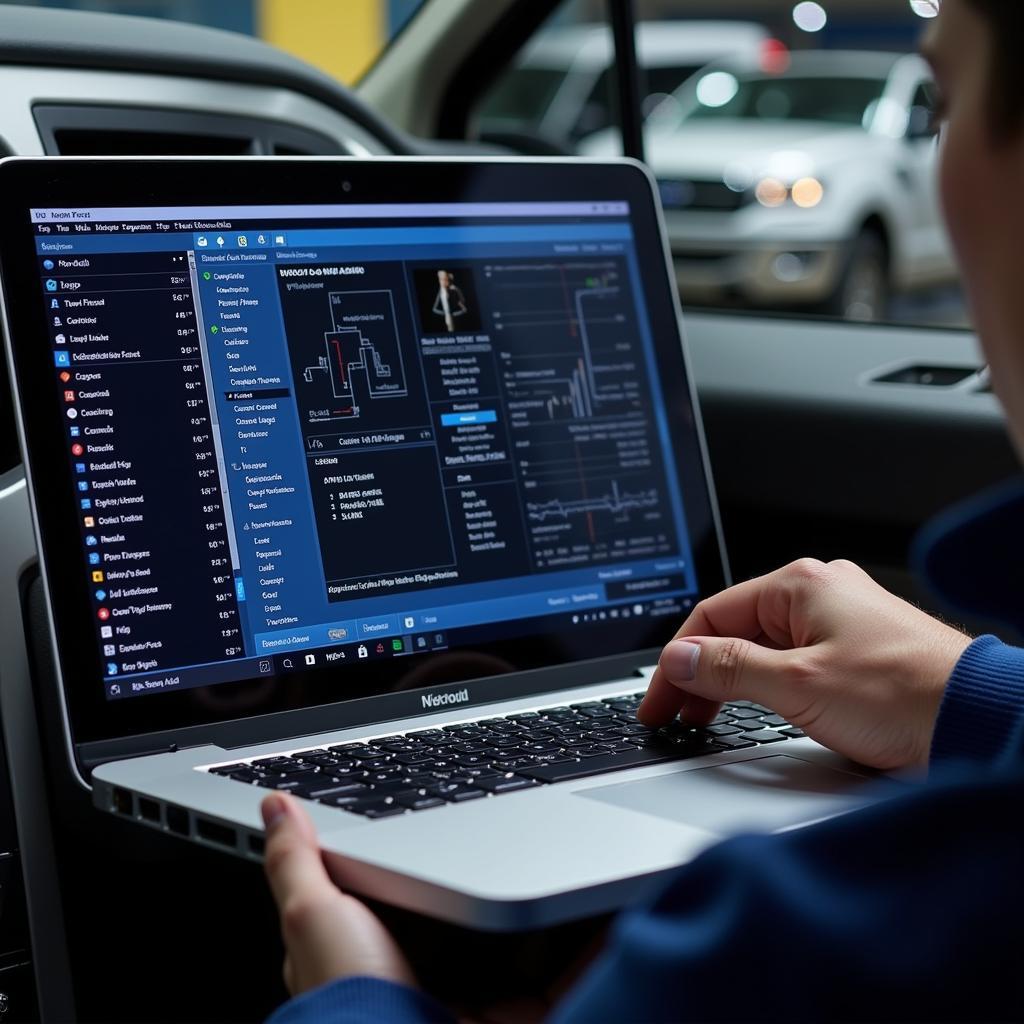 Remote Software Diagnostics Being Performed on a Ford F150