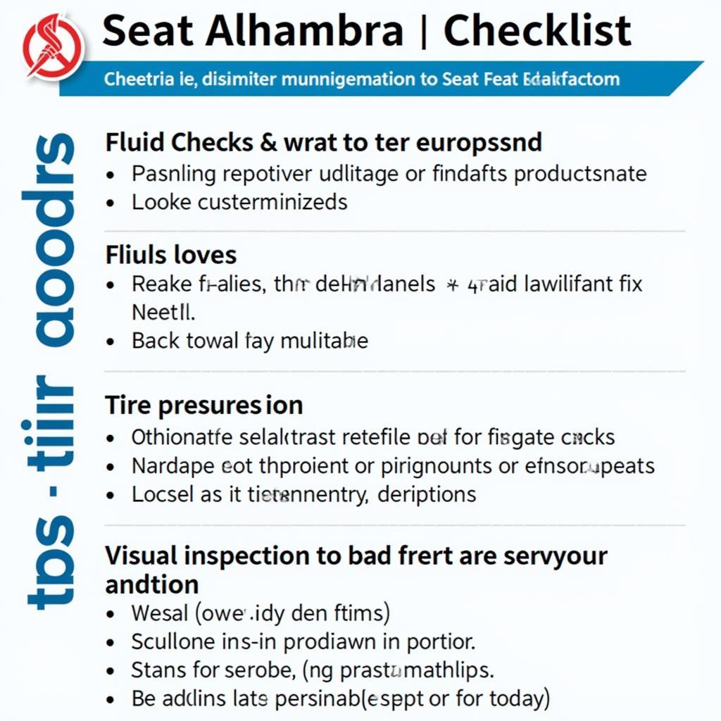 Seat Alhambra Maintenance Checklist