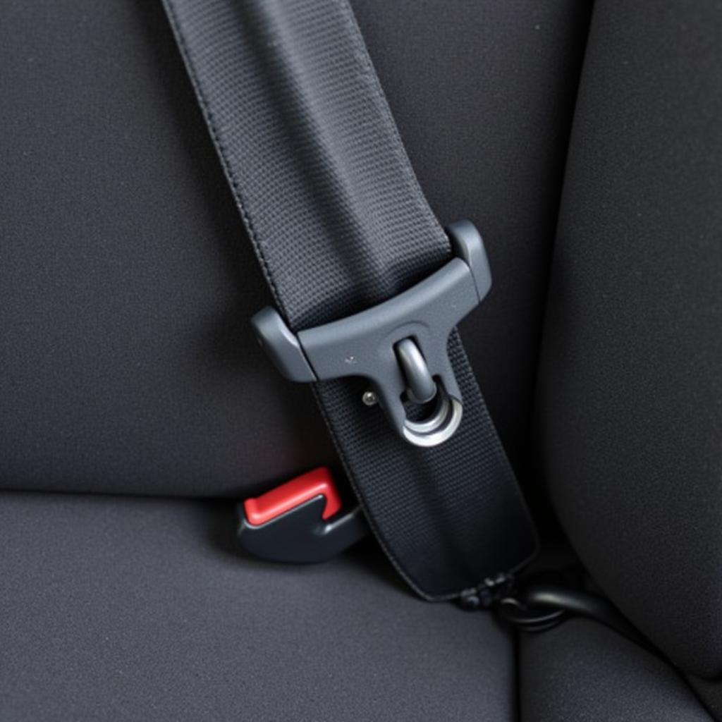 A fastened seat belt in a 2017 Honda Civic