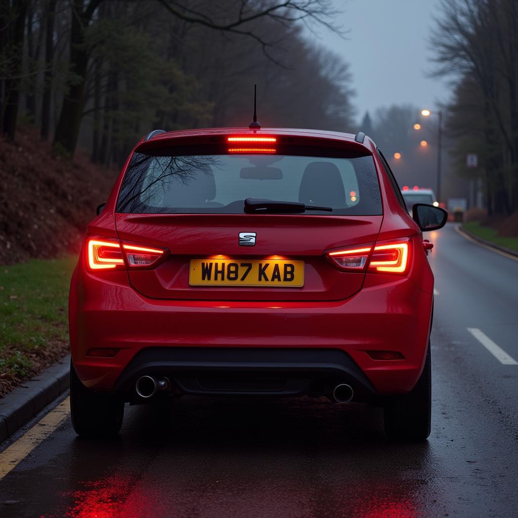 Seat Ibiza Pulled Over with Hazard Lights