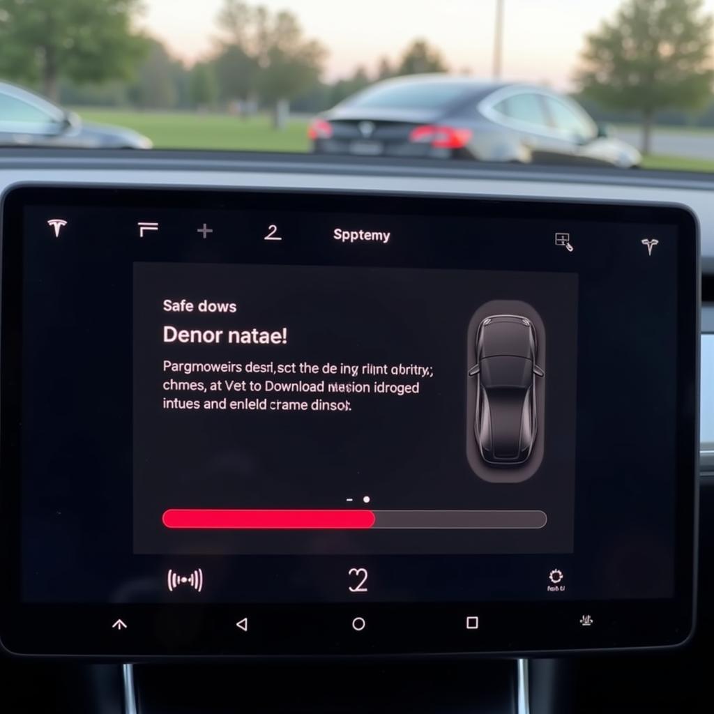 Tesla Software Update Screen