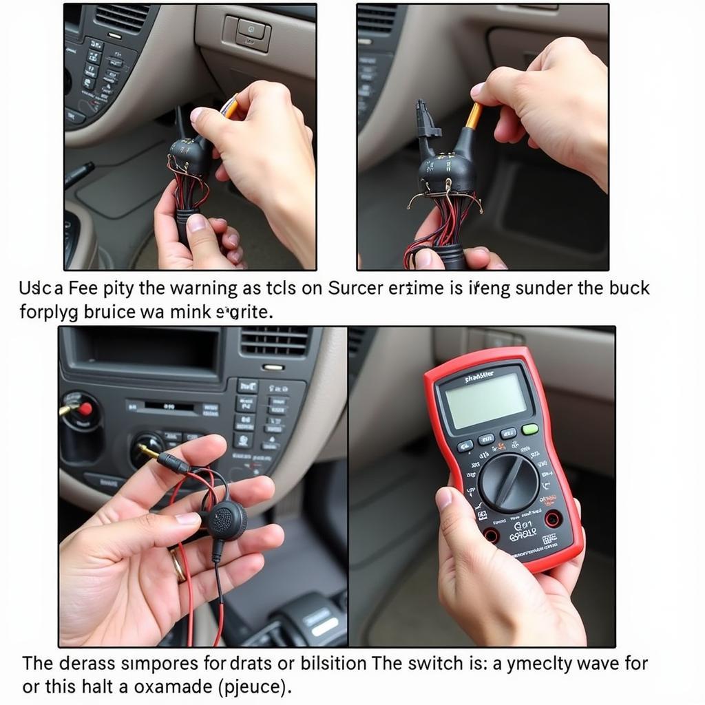 Testing the 1990 Plymouth Voyager Parking Brake Warning Switch with a Multimeter