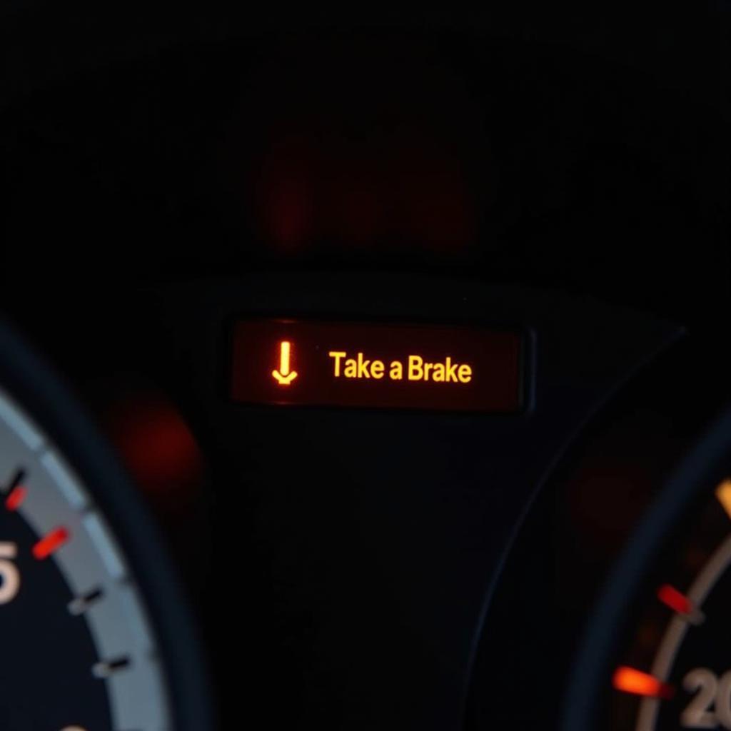 Toyota Take a Brake Warning on Dashboard